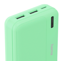 Hama Pocket 10 USB-C 10000mAh 2.1A zelený