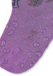 STERNTALER Ponožky protišmykové Medvedík ABS 2ks v balení purple dievča veľ. 21/22 cm- 18-24 m