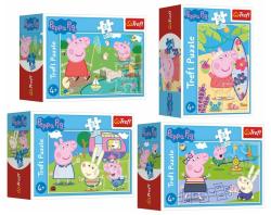 Trefl Trefl Mini puzzle 54 dielikov Šťastný deň Prasiatka Peppy/Peppa Pig, 4 druhy