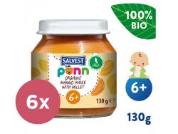 6x SALVEST Ponn BIO Pyré mangovo-banánové s pšenom 130 g