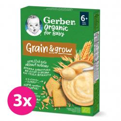 3x GERBER Organic Kaša nemliečna s príchuťou sušienky 200 g?