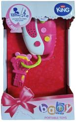 Wiky Baby detské kľúče ružové s efektami 23cm