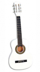 Bino Klasická drevená gitara 75 cm biela