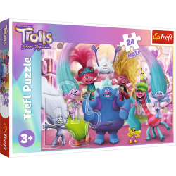 Trefl Trefl Puzzle 24 Maxi - Vo svete Trollov / Universal Trolls 3 (2023)