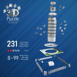 Ravensburger Iconics: Šikmá veža v Pise (Nočná edícia)
