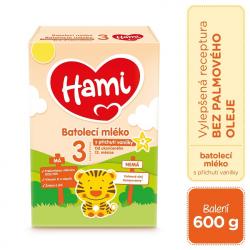 HAMI 3 Mlieko batoľacie s príchuťou vanilky 600 g