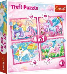 Trefl Trefl Puzzle 4v1 - Jednorožci a kúzla
