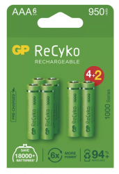 GP ReCyko HR03 (AAA) 950mAh 4+2ks