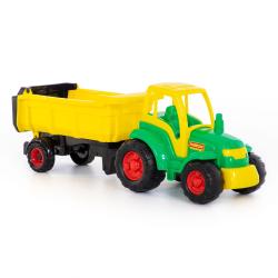 Mega Veľký Traktor s návesom zelený