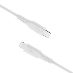 FIXED Liquid silicone kábel USB-C to Lightning PD 1.2m biely