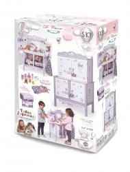 DeCuevas Toys DeCuevas 54835 Drevená šatníková skriňa pre bábiky s hracím centrom a doplnkami SKY 20