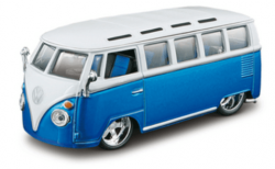 Bburago 2020 Bburago 1:32 Plus Volkswagen Van Samba Blue/White