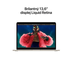 Apple CTO MacBook Air 13" Apple M3 8C CPU 10C GPU 16GB 1TB Hviezdny biely SK