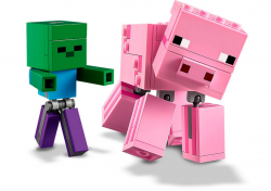 LEGO Minecraft Veľká figúrka: Prasa a malé zombie