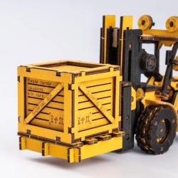 RoboTime drevené 3D puzzle Vysokozdvižný vozík