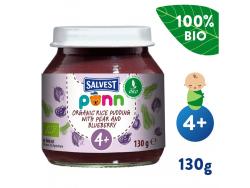 6x SALVEST Ponn BIO Pyré hruškovo-čučoriedkové s pšenom 130 g