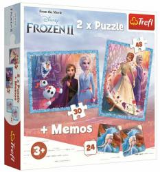 Trefl Trefl Puzzle 2v1 + pexeso  Záhadná krajina  Disney Frozen 2