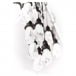 Emos LED svetelná reťaz – 16x párty žiarovky číre 7.6m vonkajšia aj vnútorná, studená biela