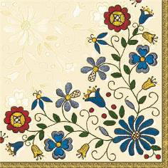 Obrúsky 33x33cm, 3vrs., 20ks, Výšivka