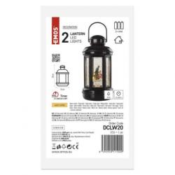 Emos LED dekorácia – lampáš, 20cm, 3x AAA, teplá biela, časovač