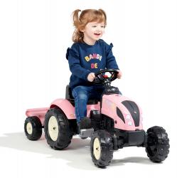 Falk Falk šliapací traktor 2056L s prívesom Country Star - ružový