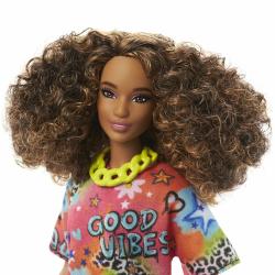 Mattel Mattel Barbie Modelka - tričkové oversized šaty