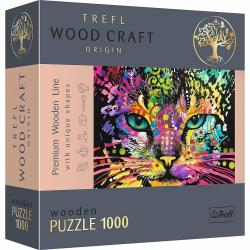 Trefl Trefl Drevené puzzle 1000 - Farebná mačka