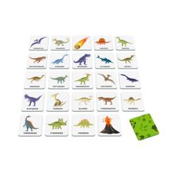Teddies Pexeso Dinosaury 48ks pevných kartičiek v krabičke 11,5x18x3,5cm
