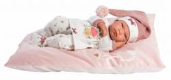 Llorens Llorens 73880 NEW BORN DIEVČATKO- realistická bábika bábätko s celovinylovým telom - 40 c