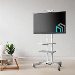 Onkron TS1552 výškovo nastaviteľný mobilný stojan pre TV 40"-70" s policami, biely, VESA 600x400  + doručenie zadarmo 