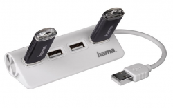 Hama USB 2.0 rozbočovač 1:4 (HUB) biely