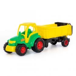 Mega Veľký Traktor s návesom zelený