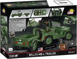 Cobi Cobi Willys MB s prívesom & M2 delo, 1:12, 1510 k