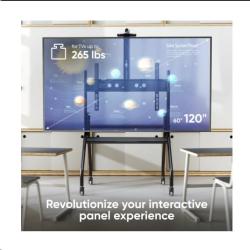 Onkron TS2080 mobilný stojan pre TV 60"-120" s držiakom, čierny, VESA max 1000x600