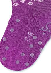 STERNTALER Ponožky protišmykové Medvedík ABS 2ks v balení purple dievča veľ. 21/22 cm- 18-24 m
