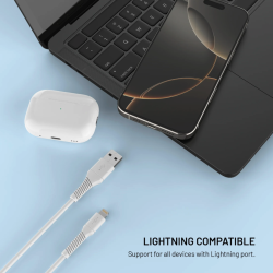 FIXED kábel Lightning 1.2m biely
