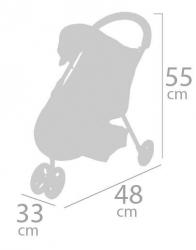 DeCuevas Toys DeCuevas 90243 Športový kočík pre bábiky trojkolesový DIDI 2021 - 55 cm
