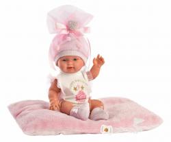 Llorens Llorens 26316 NEW BORN DIEVČATKO- realistická bábika bábätko s celovinylovým telom - 26 c