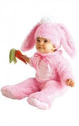 Rubies Baby kostým - rúžový zajačik (12-18m)