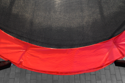 G21 Trampolína s ochrannou sieťou + schodíky, 366 cm, červená