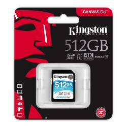 Kingston Canvas Go SDHC 512GB Class 10 UHS-I U3 V30 (r90MB,w45MB)