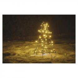 Emos LED vianočný stromček kovový 50cm, vonkajší aj vnútorný, teplá biela