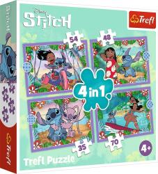 Trefl Trefl Puzzle Lilo&Stitch: Bláznivý deň 4v1 (35,48,54,70 dielikov)