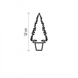 Emos LED vianočný stromček zasnežený, 52cm, 3x AA, vnútorný, teplá biela, časovač