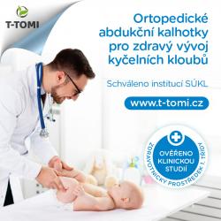 T-TOMI Nohavičky abdukčné ortopedické - patentky, night foxes (3-6 kg)