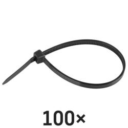 Emos A2843 Sťahovacie pásky čierne 150×3.5mm 100ks
