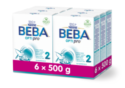 6x BEBA OPTIPRO® 2 Mlieko pokračovacie, 500 g?