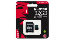 Kingston Canvas Go MicroSDHC 32GB Class U3 UHS-I V30 (r90MB,w45MB)