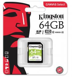 Kingston Canvas Select SDXC 64GB Class10 UHS-I (r80MB,w10MB)