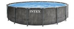 Intex_A Intex Bazén Prism Frame Greywood Premium 4,57 x1,22  + Doprava ZADARMO